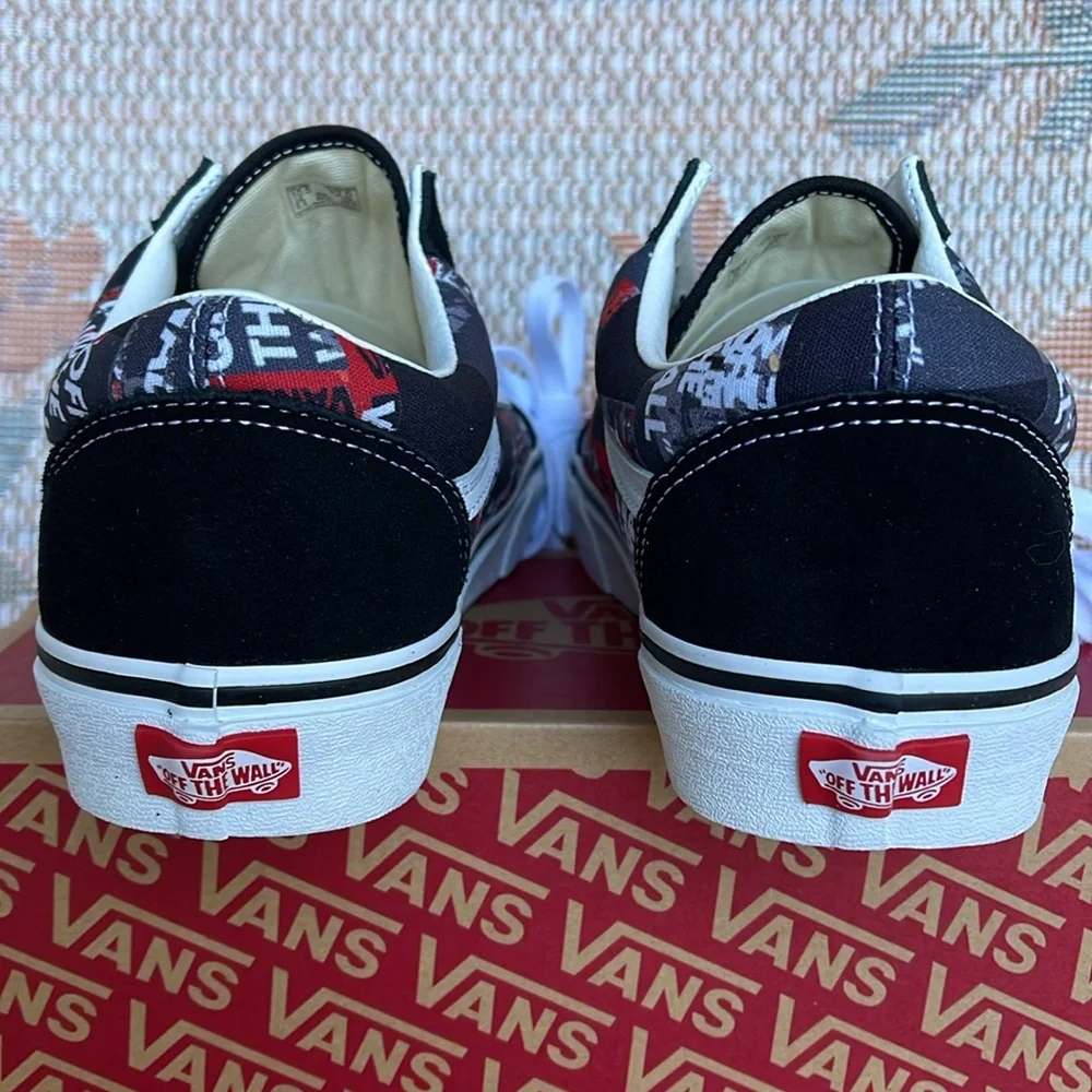Vans Men’s Old Skool (Packing Tape) Black/Red/ VN0A4U3BWZ4 Sneakers